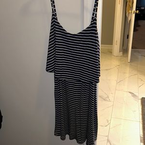 Blue and white layered AE dress